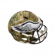 Devonta Smith Autographed Eagles Camo Replica Full-Size Football Helmet - BAS COA