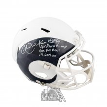 Eric Dickerson Autographed Rams AMP Full-Size Football Helmet JSA COA 4 Inscrip