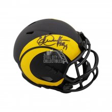 Eric Dickerson HOF 99 Autographed Rams Eclipse Mini Football Helmet - BAS COA