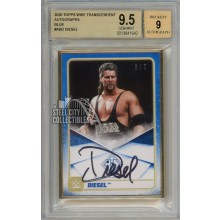 Diesel 2020 Topps Transcendent WWE Blue Autograph Card 5/5 BGS 9.5
