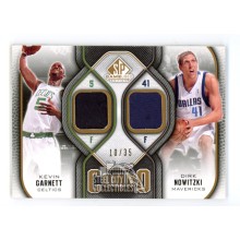Kevin Garnett/Dirk Nowitzki 2009-10 UD SP Jersey Card #CM-GN 10/35 *Scratched*