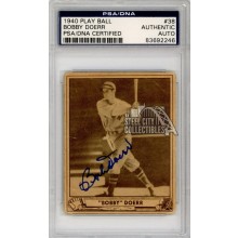 Bobby Doerr 1940 Play Ball Autograph Card #38 PSA/DNA