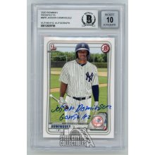 Jasson Dominguez 2020 Bowman Prospects Autographed Card #BP8 - BAS 10 (Full Name)