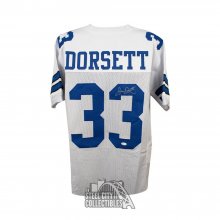 Tony Dorsett Autographed Dallas Custom White Football Jersey - JSA COA