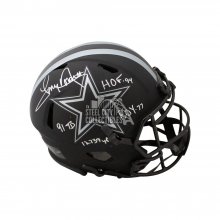 Tony Dorsett 4 Inscriptions Autographed Cowboys Eclipse Authentic F/S Helmet - BAS COA (Silver Ink)