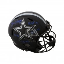 Tony Dorsett 4 Inscrips Autographed Cowboys Eclipse Authentic Full-Size Football Helmet - BAS COA