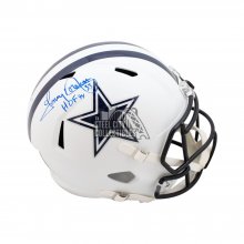 Tony Dorsett HOF 94 Autographed Cowboys Flat White Full-Size Football Helmet - BAS COA