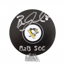 Brian Dumoulin B2B SCC Autographed Pittsburgh Penguins Hockey Puck - JSA COA (A)