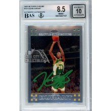 Kevin Durant 2007-08 Topps Chrome Autograph Rookie Card #131 BGS 8.5 BAS 10 (Green)