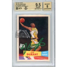 Kevin Durant 2007-08 Topps '57-58 Variation Autograph Rookie Card #112 BGS 9.5 BAS 8 (Green)