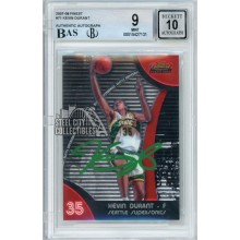 Kevin Durant 2007-08 Topps Finest Autograph Rookie Card #71 BGS 9 BAS 10 (Green)