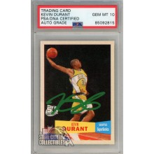 Kevin Durant 2007-08 Topps 57-58 Throwback Autograph Rookie Card #112 PSA/DNA 10 (Green)
