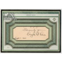 Dwight Davis 2020 Topps Transcendent Tennis Oversized Cut Signature Autograph 1/1