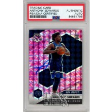 Anthony Edwards 2020-21 Panini Mosaic Debut Pink Autograph Rookie Card #261 PSA/DNA