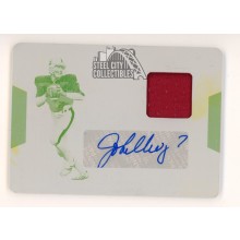 John Elway 2019 Panini National Treasures Autograph Patch Plate Card #98 1/1