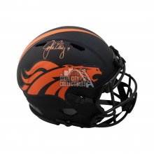 John Elway Autographed Broncos Eclipse Authentic Full-Size Football Helmet - BAS COA