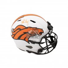 John Elway Autographed Broncos Lunar Eclipse Replica Full-Size Football Helmet - BAS COA