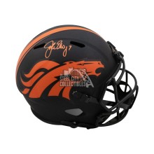 John Elway Autographed Broncos Eclipse Replica Full-Size Football Helmet - BAS COA