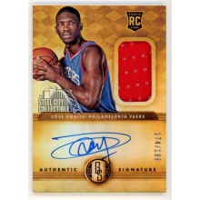 Joel Embiid 2014-15 Panini Gold Standard Autograph Rookie Jersey Card #204 174/199