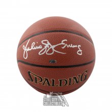 Julius Erving Autographed Spalding Basketball - Leaf COA