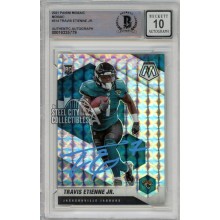 Travis Etienne Jr 2021 Panini Mosaic Mosaic Autograph Rookie Card #314 BAS 10 (Light Blue)