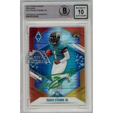Travis Etienne Jr 2021 Panini Phoenix Fire Burst Autograph Rookie Card #112 BAS 10 (Green)