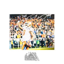 Travis Etienne 3 TDs Autographed Clemson Tigers 8x10 Photo - BAS COA (Point To Sky)