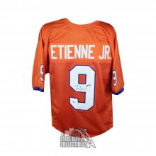 Travis Etienne Autographed Clemson Custom Orange Football Jersey - BAS COA