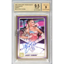 Lacey Evans 2020 Topps WWE Transcendent Purple Autograph Card #A-LE 09/10 BGS 9.5