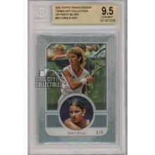 Chris Evert 2020 Topps Transcendent VIP Silver Card #20 5/5 BGS 9.5 Gem Mint