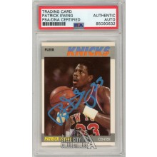 Patrick Ewing 1987 Fleer Autograph Basketball Card #37 PSA/DNA (Blue)