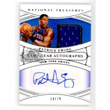 Patrick Ewing 2021-22 Panini National Treasures Game Gear Auto Jersey Card 14/74