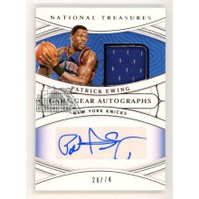Patrick Ewing 2021-22 Panini National Treasures Game Gear Auto Jersey Card 28/74