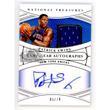 Patrick Ewing 2021-22 Panini National Treasures Game Gear Auto Jersey Card 05/74
