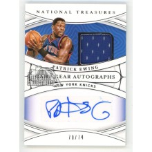 Patrick Ewing 2021-22 Panini National Treasures Game Gear Auto Jersey Card 70/74