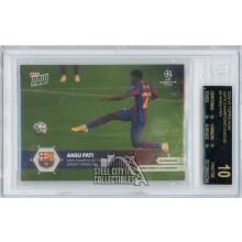 Ansu Fati 2020-21 Topps Now UEFA Champions League Card #3 BGS 10 Black Label