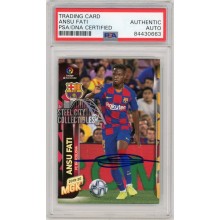 Ansu Fati 2019 Panini Megacracks La Liga Autographed Rookie Card #72BIS- PSA/DNA