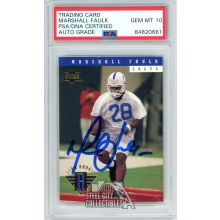 Marshall Faulk 1994 Upper Deck Autograph Rookie Card #7 PSA/DNA 10