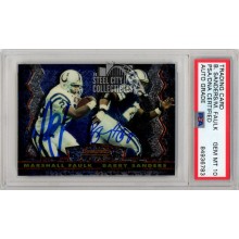 Barry Sanders/Marshall Faulk 1995 Bowman's Best Autograph Card #19 PSA/DNA 10