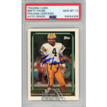 Brett Favre 1992 Topps Gold Autograph Card #696 PSA/DNA 10