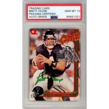 Brett Favre 1991 Action Packed Rookie Update RC Autograph Card #21 PSA/DNA 10