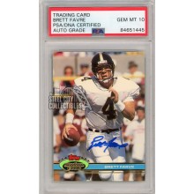 Brett Favre 1991 Topps Stadium Club Rookie Autograph Card #94 PSA/DNA 10 (Blue Ink)