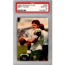 Brett Favre 1992 Topps Stadium Club Card #683 PSA 10 Gem Mint