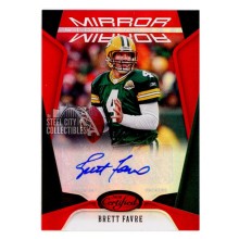 Brett Favre 2020 Panini Certified Mirror Red Autograph Card #MS-BF 3/7