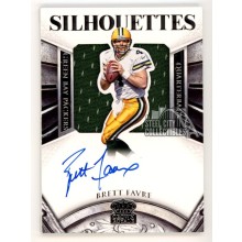 Brett Favre 2015 Panini Crown Royale Silhouettes Autograph Jersey Card 01/15
