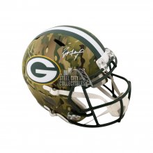 Brett Favre Autographed Packers Camo Replica Full-Size Football Helmet - BAS COA