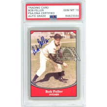 Bob Feller 1988 Pacific Autograph Card #101 PSA/DNA 10