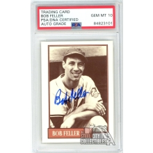 Bob Feller 1991 Homer's Classics Autograph Card #6 PSA/DNA10