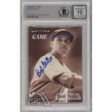 Bob Feller 1998 Fleer Legends Of The Game Baseball Autograph Card #9 BAS 10
