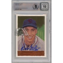 Bob Feller 2001 Topps Gallery Baseball Autograph Card #150 BAS 10